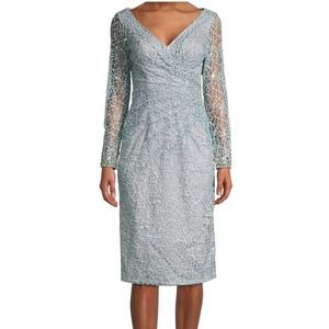 Mac Duggal Beaded & Embroidered Sheath Dress size 10- Professionally Dry Cleaned